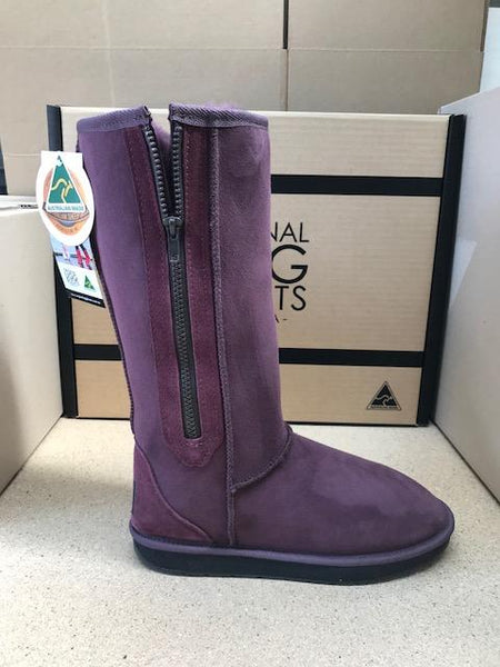 RAISIN TALL ZIP BOOTS