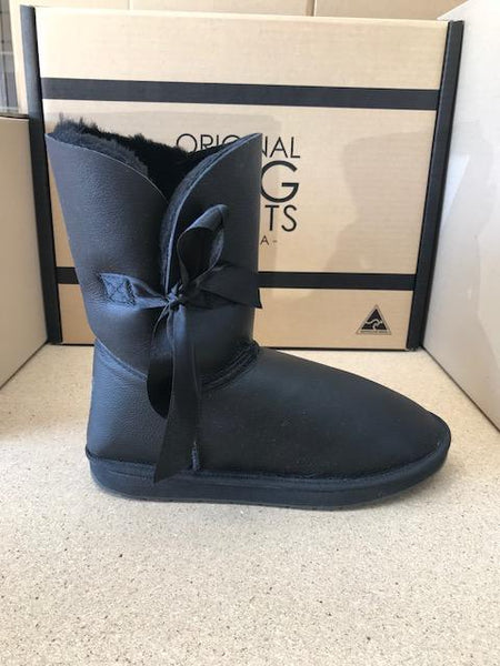 BLACK NAPA BETTY BOW UGG BOOTS
