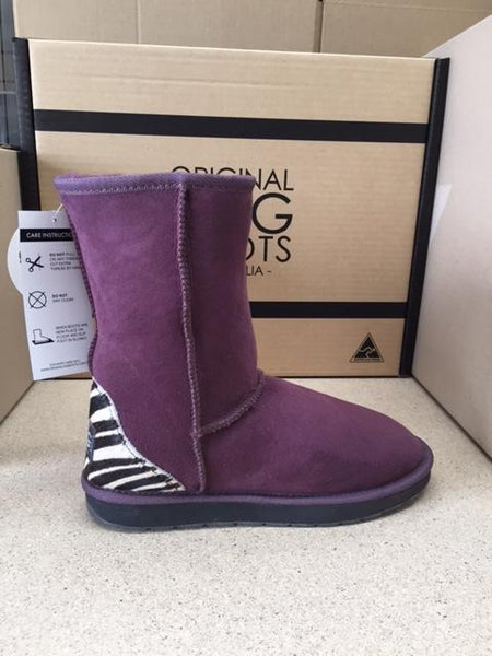 RAISIN / ZEBRA DELUXE UGG BOOTS
