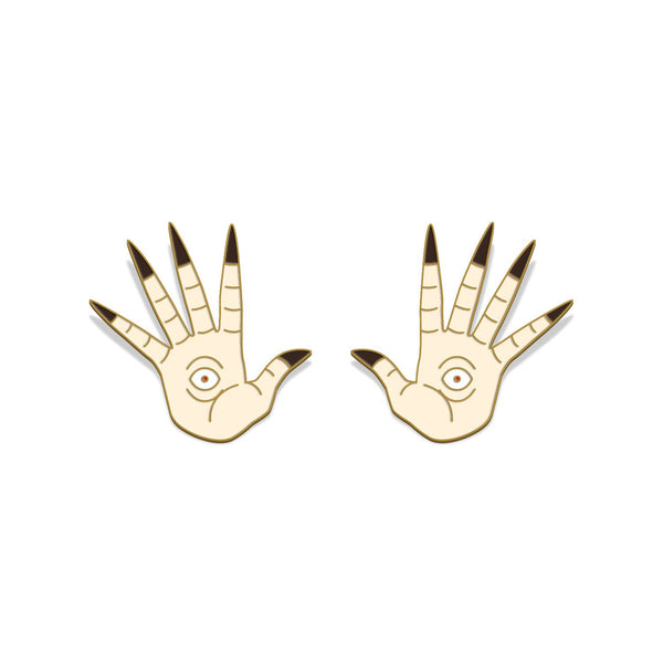"Pale Man Hands" Enamel Lapel Pins