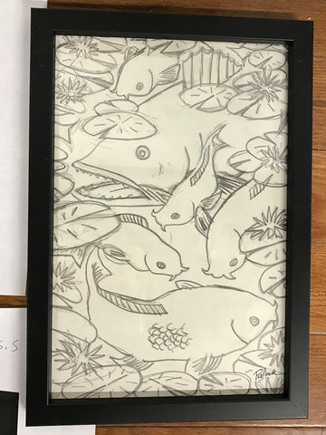 10,000 Lakes '06 Koi OG pencil transfer Sketch
