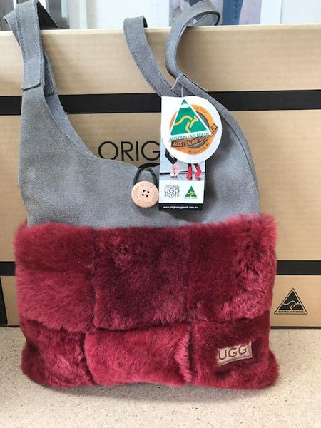 RUBY / GREY UGG HAND BAG