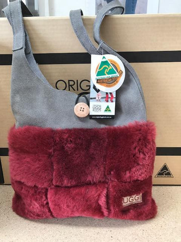 RUBY / GREY UGG HAND BAG