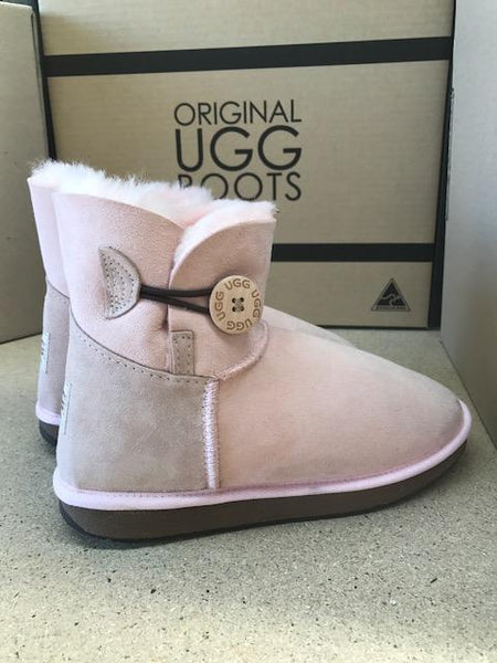 PINK MINI BUTTON UGG BOOTS