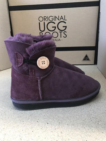 RAISIN MINI BUTTON UGG BOOTS