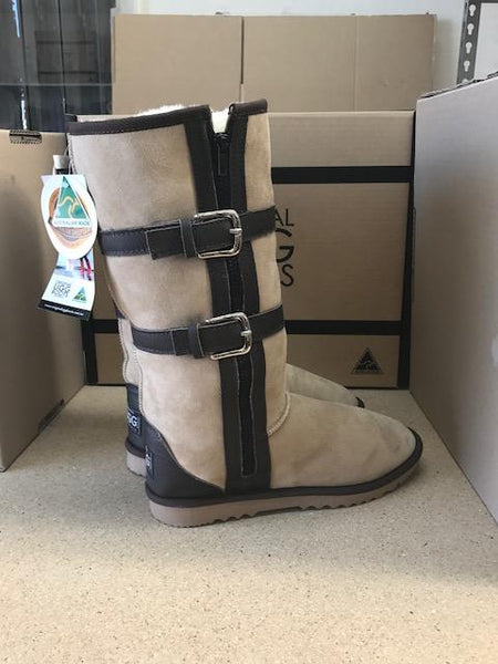 SAND TALL BIKER UGG BOOTS