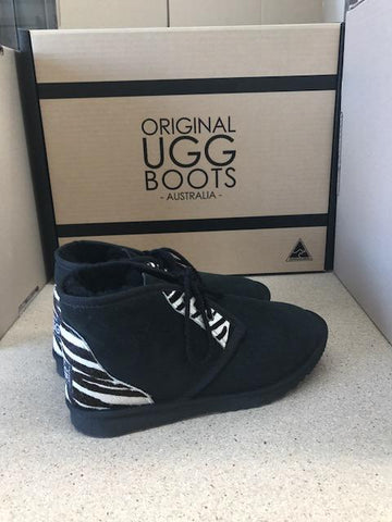 BLACK /ZEBRA SHU BOOTS