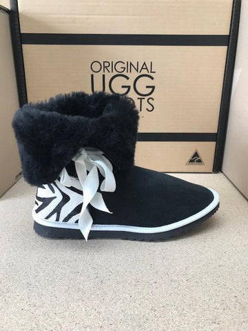 BLACK ZEBRA BETTY BOW
