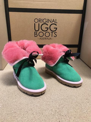 Bow Frozen Papaya Kids UGG Boots