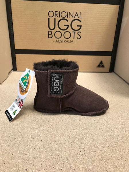 Choc Baby Velcro UGG Boots