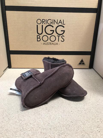 Choc Baby Velcro UGG Boots