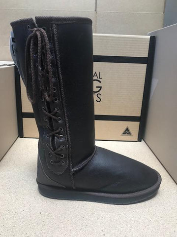 BLACK NAPA TALL LACE UP