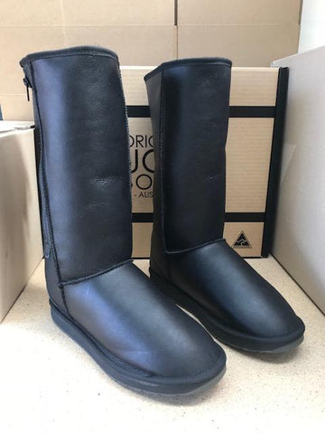 BLACK NAPA TALL ZIP BOOTS