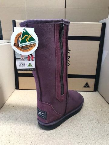 RAISIN TALL ZIP BOOTS