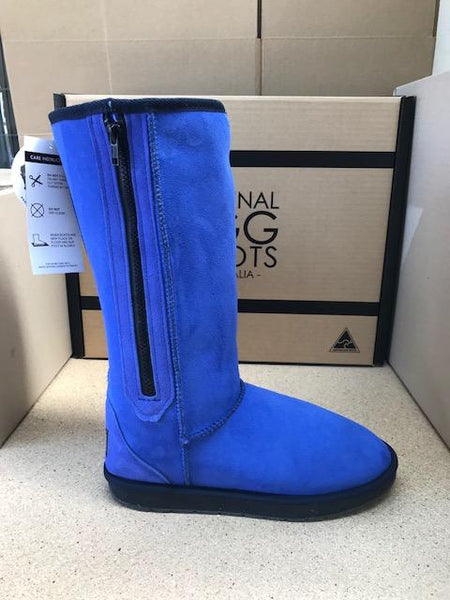 OCEAN BLUE TALL ZIP BOOTS
