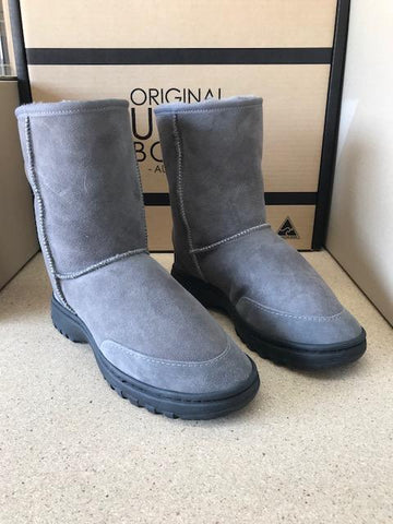GREY SHORT RUGGED UGG BOOTS