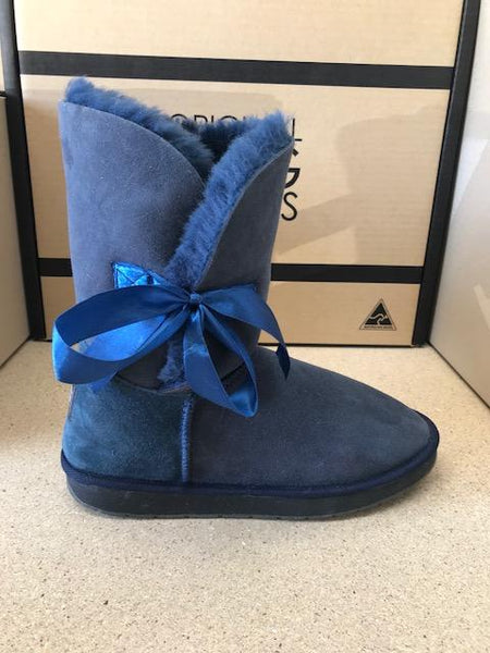 NAVY BETTY BOW UGG BOOTS