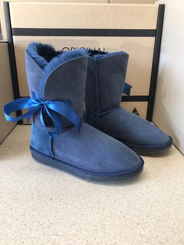NAVY BETTY BOW UGG BOOTS