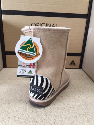 SAND / ZEBRA DELUXE UGG BOOTS