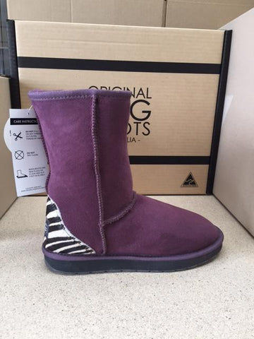RAISIN / ZEBRA DELUXE UGG BOOTS