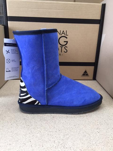 OCEAN BLUE / ZEBRA DELUXE UGG BOOTS