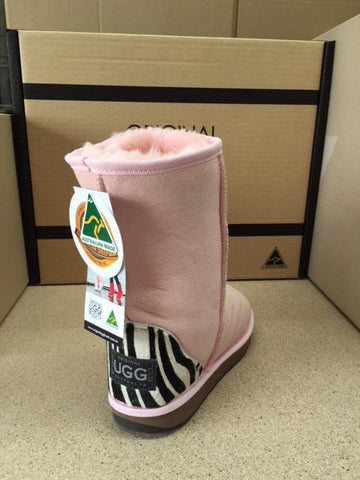 PINK / ZEBRA DELUXE UGG BOOTS