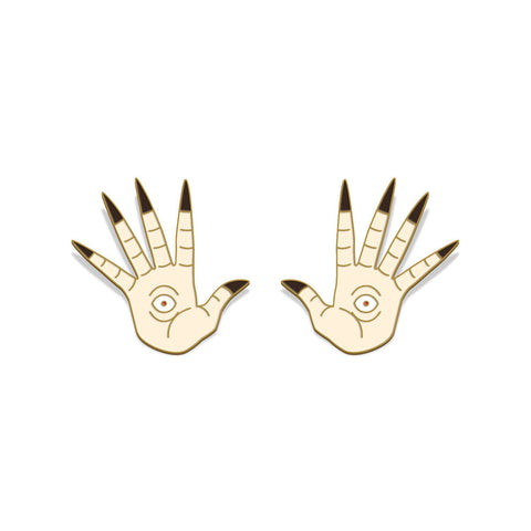 "Pale Man Hands" Enamel Lapel Pins