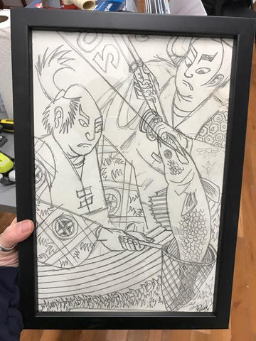 10,000 Lakes '06 Japanese Fisherman Transfer Sketch